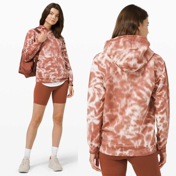 lululemon athletica Tops - Lululemon Tie Dye Marmoleado Ancient Copper All Yours Hoodie Sz 10 26710